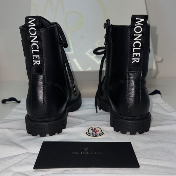 Moncler Other - 🔥Moncler Black Combat Boots with High-Top Design size 33 new in box